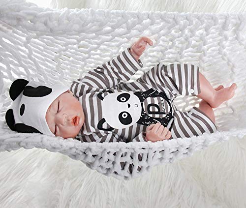 ZIYIUI Muñecas Reborn Bebé Niño 20 Pulgadas 50 cm Silicona Suave Vinilo Natural Hecho a Mano Juguetes Magnéticos Chicos Dormidos Mejores Regalos de Cumpleaños Reborn Doll