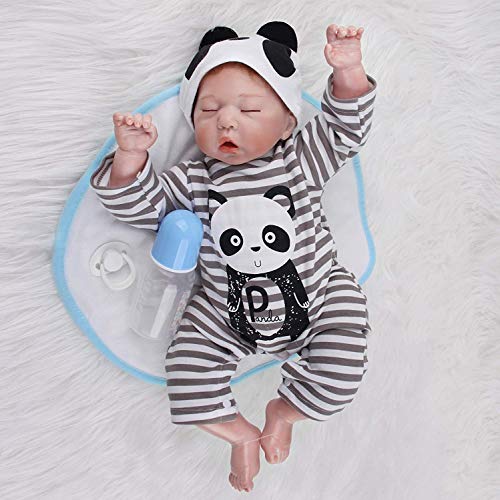 ZIYIUI Muñecas Reborn Bebé Niño 20 Pulgadas 50 cm Silicona Suave Vinilo Natural Hecho a Mano Juguetes Magnéticos Chicos Dormidos Mejores Regalos de Cumpleaños Reborn Doll