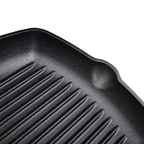 Zjcpow Sartenes Plancha Filete Pot Pan Pot Filete Grueso Especial de Rayas sartén sin Recubrimiento Antiadherente de la Crepe Pot Inicio Fogón Filete Pot (Color: Negro, tamaño: 28 * 28 * 5 cm) xuwuhz