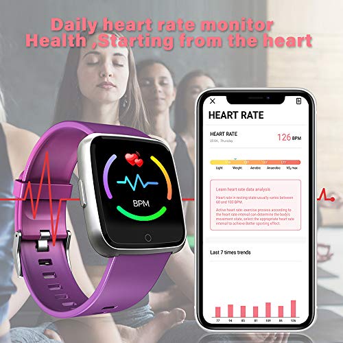 ZKCREATION Smartwatch,Reloj Inteligente Pulsera Actividad con Pulsómetro Podómetro Calorie Monitoreo del sueño Impermeable Relojes Inteligentes para Hombre Mujer para Android iOS