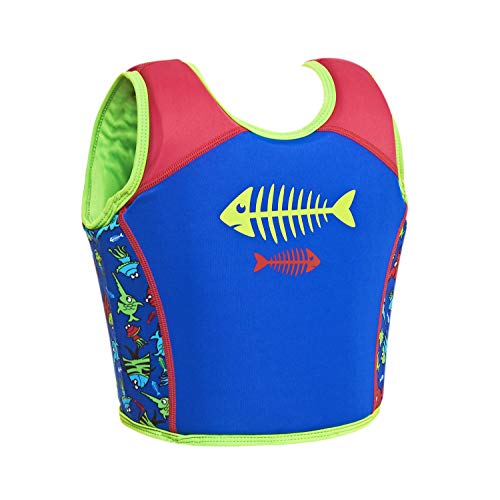 Zoggs - Chaleco Flotador para Aprender a Nadar para niños, Infantil, 801117121, Blue/Red/Green, 4-5 Years/18-25 kg