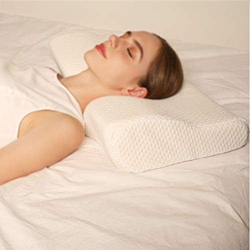 ZoneYan Mariposa Almohada Espuma Memoria, Almohada Cervical Ortopedica Viscoelastica Durmiente, Ergonómico Contorno Cojín Mariposa, Almohada Reduce Dolores Cervicales