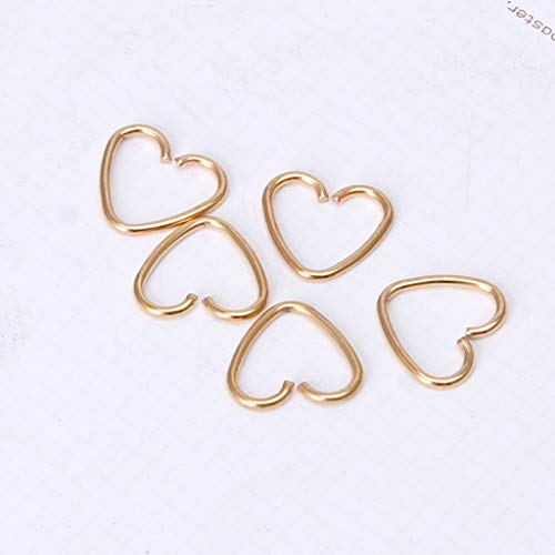 ZOOMY Pendiente en Forma de corazón Tragus Falso Aros Helix Cartílago Tragus Stud - Oro