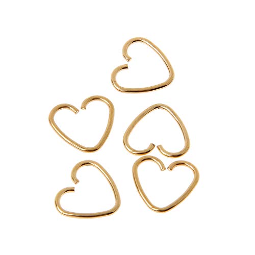 ZOOMY Pendiente en Forma de corazón Tragus Falso Aros Helix Cartílago Tragus Stud - Oro