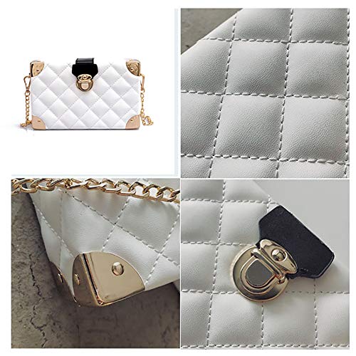 Zzlynk sm all bag caja pequeña sutura de costura de coche casual hombro bolso cuadrado pequeño cuero de pu color sólido concha dura diagonal bolso femenino blanco moda damas bolso especial