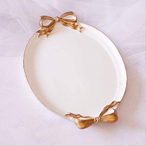 1 Unids 35.5 * 25 Cm Placa De Decoración De Joyería De Resina Natural Placas De Almacenamiento De Cosméticos Frutas Tuercas Bandeja De Escritorio Plato para Mujeres Decoración del Hogar   A