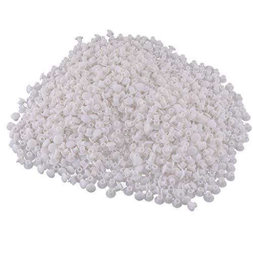 1000 piezas de tapones de plástico para muebles, armarios, armarios, bisagras, agujeros de 5 mm, color blanco, como se describe