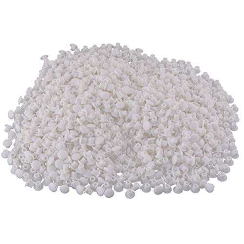 1000x Tapón De Agujero De Plástico Bisagra Tapa De Agujero Tapa De Obturación 5 Mm Para Puerta Cocina Armario Armario Armario - Blanco A