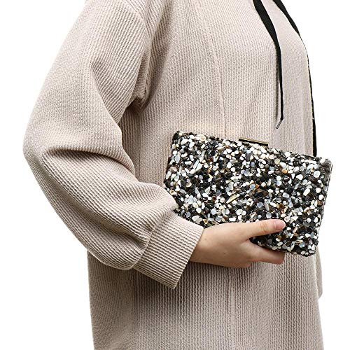 107/5000 Bolso de embrague de noche YYW para mujer Bolsos de fiesta de cristal completo Bolsos de cuerpo cruzado Bolso de banquete de boda para damas