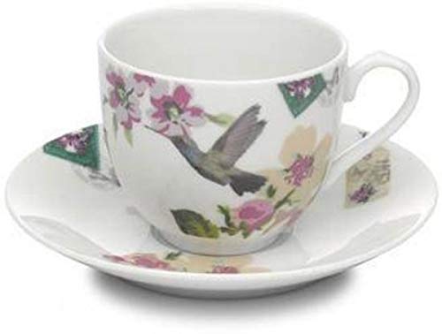 12 piezas. Accessorize Home - Juego de tazas de café y té (porcelana), color blanco