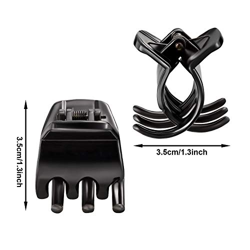 12 Unidades de Garra Clips de Tamaño Mediano Garras de Pelo de 1.3 Pulgadas Pinza de Pelo Clip de Garra Clip Grip para Mujeres Niñas Pelo Grueso o Medio (Negro y Marrón)