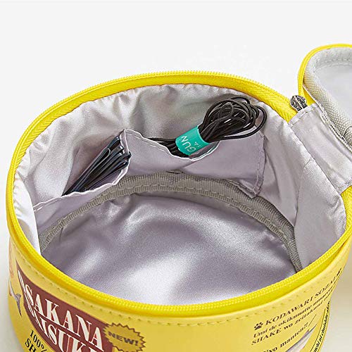 1PC linda bolsa cosmética Can Food Design bolsa de maquillaje MultifunctionalPouch portátil Organizador Bolsa de accesorios perfecto regalo para los amantes de peces gato (verde)