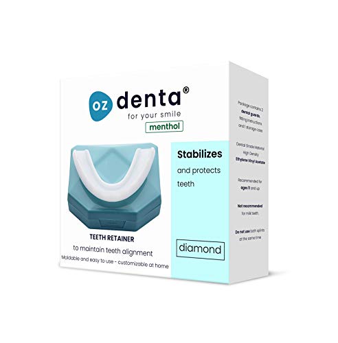 2 x Menthol Férula dental de descarga nocturna, anti bruxismo (rechinar los dientes), trastornos del ATM