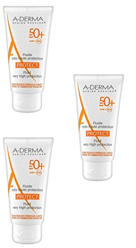 3 a-derma Protect Fluid Protección Alta SPF50 + 3 x 40ml oferta bajo