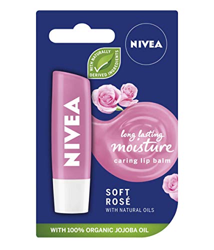 3 bálsamo labial Nivea Soft Rose, 4,8 g