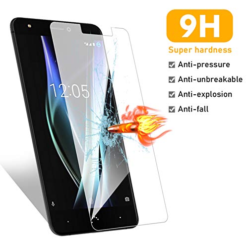 [3 Pack] Amonke Protector de Pantalla para BQ Aquaris X/X Pro Cristal Templado, Plana pero Incompleta Cobertura, 9H Dureza 2.5D curvo Borde Vidrio Templado Screen Protector para BQ Aquaris X/X Pro