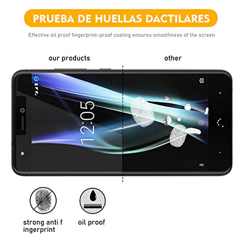 [3 Pack] Amonke Protector de Pantalla para BQ Aquaris X/X Pro Cristal Templado, Plana pero Incompleta Cobertura, 9H Dureza 2.5D curvo Borde Vidrio Templado Screen Protector para BQ Aquaris X/X Pro