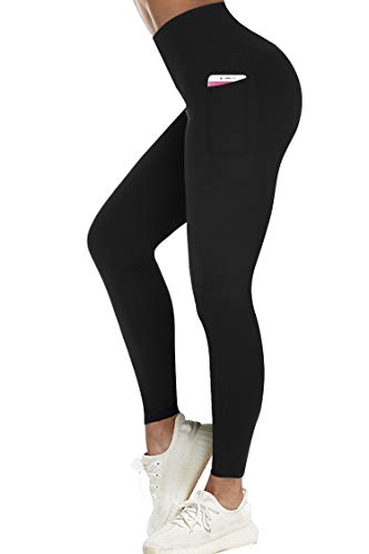 3W GRT Ropa Deportiva Mujer,Mallas de Deporte de Mujer,Leggins Mujer,Ropa Mujer,Pantalones Mujer,Pantalón Deportivo para Mujer,Yoga,Crossfit,Fitness (Negro, L)