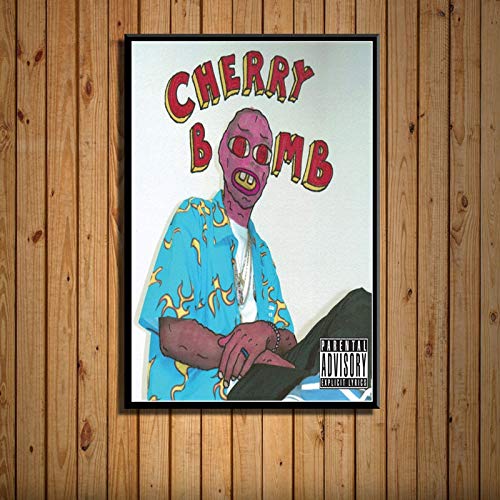 40 * 50cm Tyler creator flower band (hot spot) música hip hop Cherry Bomb estrella rapero cantante retrato lienzo pintura cartel sala de estar ventiladores dormitorio estudio decoración del ho