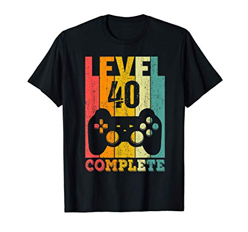 40 Años Cumpleaños Hombre Mujer Regalo Divertido Level 40 Camiseta