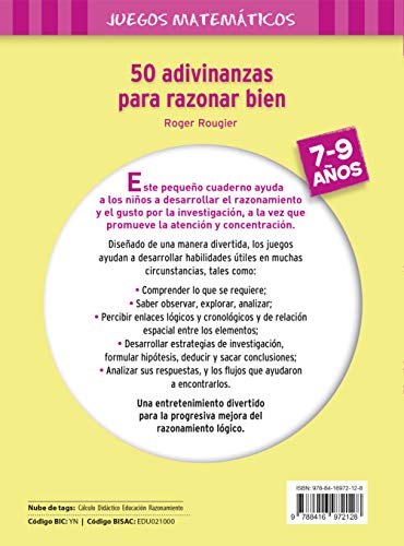 50 adivinanzas para razonar bien 7-9 años (Terapias Juegos Didácticos)