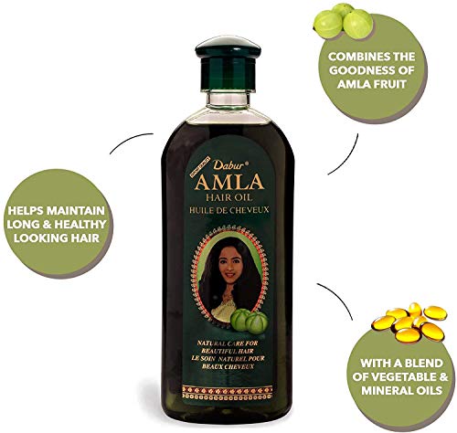 Aceite para el cabello Dabur Amla para el crecimiento natural del cabello y cabello sedoso 200ml