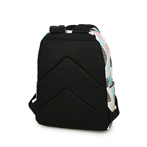 Acmebon Mochila Escolar Impermeable para Niñas y Niños con Estilo - Mochila para Portátil con Estampado Moderno Informal Rombo