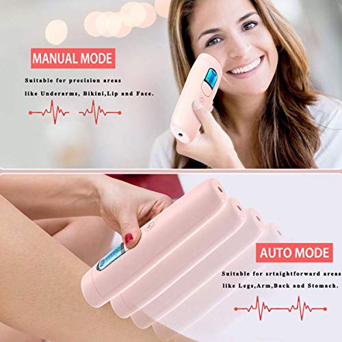 ACTION IPL Depiladora de Luz Pulsada para Mujer, 990,000 Flashes Maquina Depilacion Laser Permanente del Vello Visible en Casa para Facial, Axilas, Espalda, Piernas y Zona Bikini, Rosa