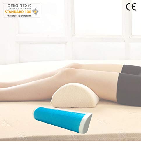 AIMO ESPAÑA FP-001 cojín Almohada/Gel para piernas y Rodilla, Libera presiones de Caderas, Espalda, pies, con Capa de Gel, Que da frescuara