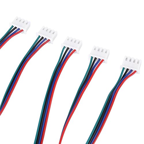 Akozon paso a paso conectores de cable 5pcs PH2.0-XH2.54 hembra-hembra conector de cable para Nema16 Nema17 Motor