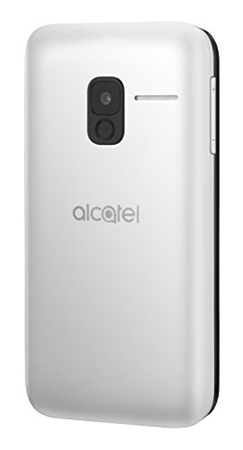 Alcatel 2008G - Teléfono Móvil (Fácil uso, Pantalla de 2.4” QVGA ,320x240, 2G, cámara trasera 2 Mpx, 8MB de RAM, 16MB de ROM, batería 1400mAh), Blanco/Negro