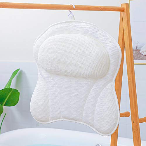 Almohada de Baño, Reposacabezas Bañera con Ventosas Cojín para Bañera Ergonómico para SPA en Casa Bañera de Hidromasaje e Hidromasaje,