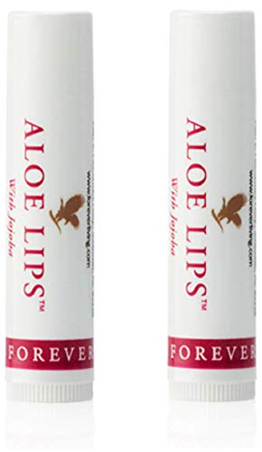 Aloe Vera Lips Lip – Lápiz labial de aloe Lips – Juego de 2 unidades – con aloe vera y jojoba – Forever Living FLP – Original