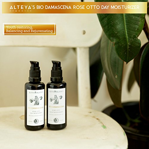 Alteya Organic Crema Hidratante de Día Bio Damascena (50 ml) – Rejuvenecedor – Basada en Esencia de Aceite de Rosa Damascena de Bulgaria Veindida por el Cultivador Organico Alteya Organics y con Certificado NaTrue