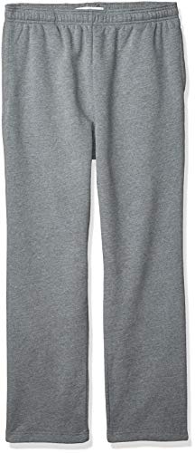 Amazon Essentials Fleece Sweatpant Pantalones, Gris (Light Grey Heather), Small