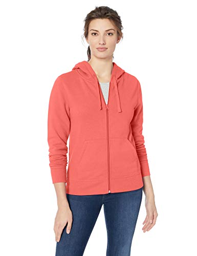 Amazon Essentials French Terry Full-Zip Hoodie Fashion, Coral Brillante, US M (EU M - L)