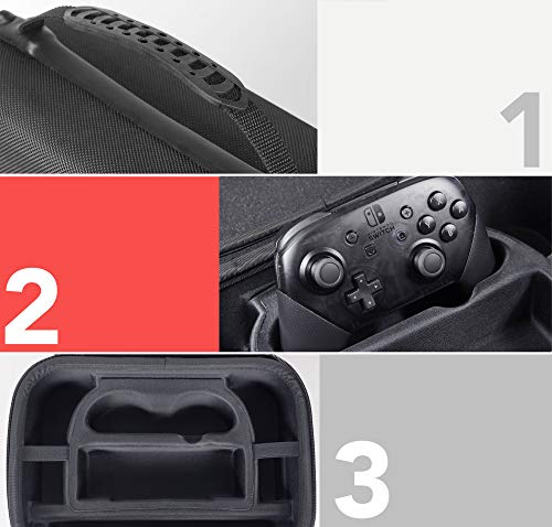 AmazonBasics - Funda de viaje y almacenamiento de juegos, para Nintendo Switch - Negro