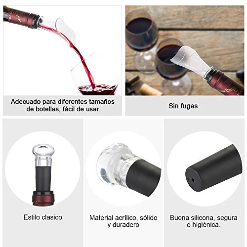 Anpro Sacacorchos Electrico Recargable para Botellas,Sacacorchos Profesional Automático de Vino,Abridor de Botellas Electrico,Kit Regalo de Vinos para Navidad