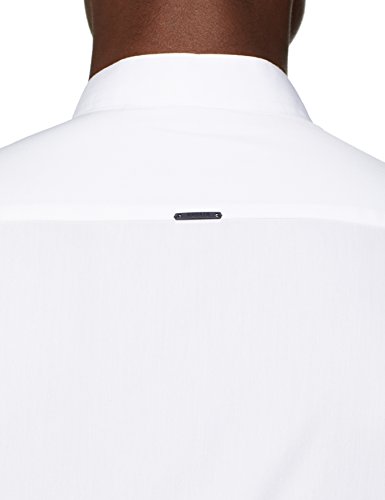 Antony Morato Camicia Manica Lunga Collo Coreano Camisa Casual, Blanco (Bianco 1000), Medium (Talla del Fabricante: 50) para Hombre