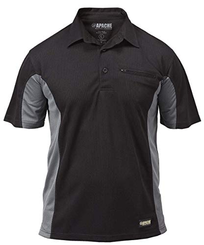 Apache Dry - Polo para hombre, tamaño XXL, color negro