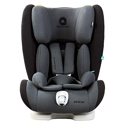 APRAMO EROS Silla de Coche Grupo 1/2/3 ISOfix y Top Tether Infantil Asiento de Coche para Bebé Niño de 9 Meses a 12 Años(9-36kg) (Medianoche negro)