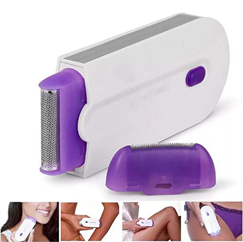 AQWWHY Depiladora eléctrica, 2 en 1 Depiladora de Cabello Recargable para Mujer, Máquina de Afeitar para depilar, Maquina de Afeitar en Bikini eléctrica para Uso en seco y en húmedo con LED