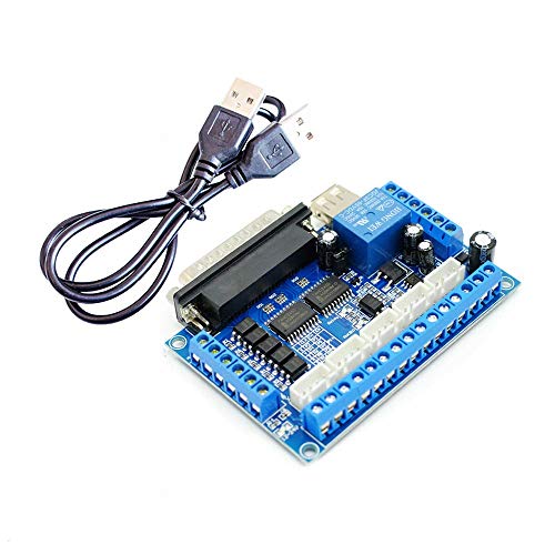 ARCELI  Placa de Interfaz de 5 Ejes con Aislamiento de optoacopladores N132 para CNC Router Motor Paso a Paso Driver MACH3