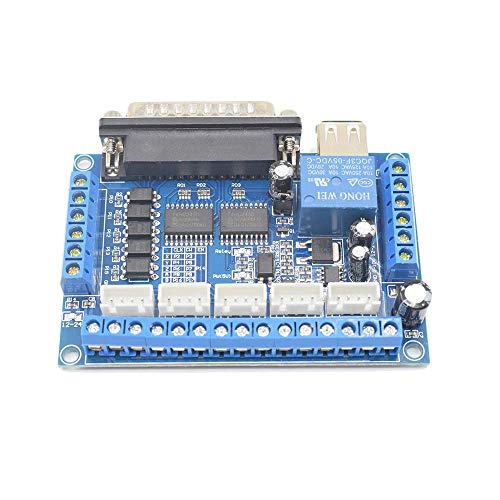 ARCELI  Placa de Interfaz de 5 Ejes con Aislamiento de optoacopladores N132 para CNC Router Motor Paso a Paso Driver MACH3