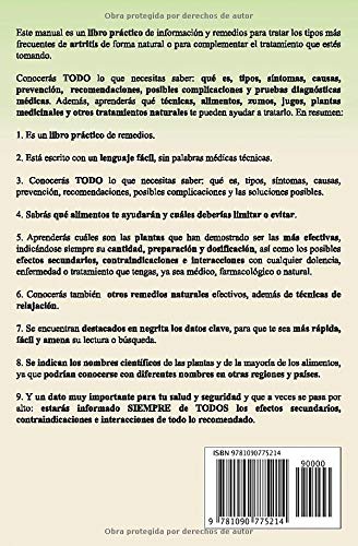 ARTRITIS. Alimentos y Plantas Medicinales: Remedios naturales para la artritis reumatoide, artritis juvenil, artritis psoriásica y reactiva, espondilitis anquilosante, lupus, gota y fibromialgia