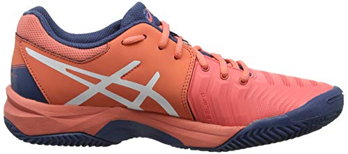 Asics Gel-Resolution 7 Clay GS, Zapatillas de Tenis Unisex Niños, Rojo (Papaya/White 701), 37 EU