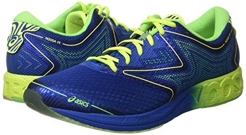 Asics T772N, Zapatillas de Running Hombre, Multicolor (Imperial/Safety Yellow/Green Gecko), 42.5 EU