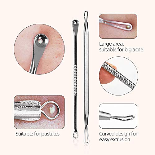ATOMUS Juego De 8 Herramientas Para Quitar Espinillas Extractor De Brochas Herramienta Para Tratamiento De Acné Y Nariz