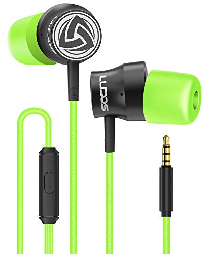 Auriculares-Micrófono-Cascos-Cable-Alambricos, LUDOS Turbo Auriculares con Micrófono y Graves, Headphones con Ergonómicos y Modernos, con Nueva Espuma Viscoelástica, Cable Duradero Earphones