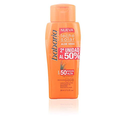 BABARIA leche solar aloe vera spf 50 bote 2 x 200 ml